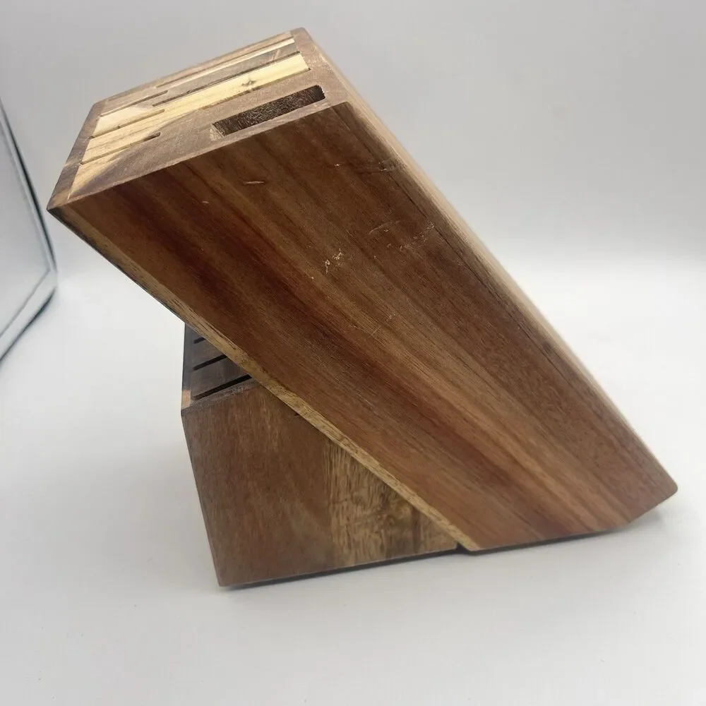 PIONEER WOMEN Wooden Wood Knife Block with 13 Slots